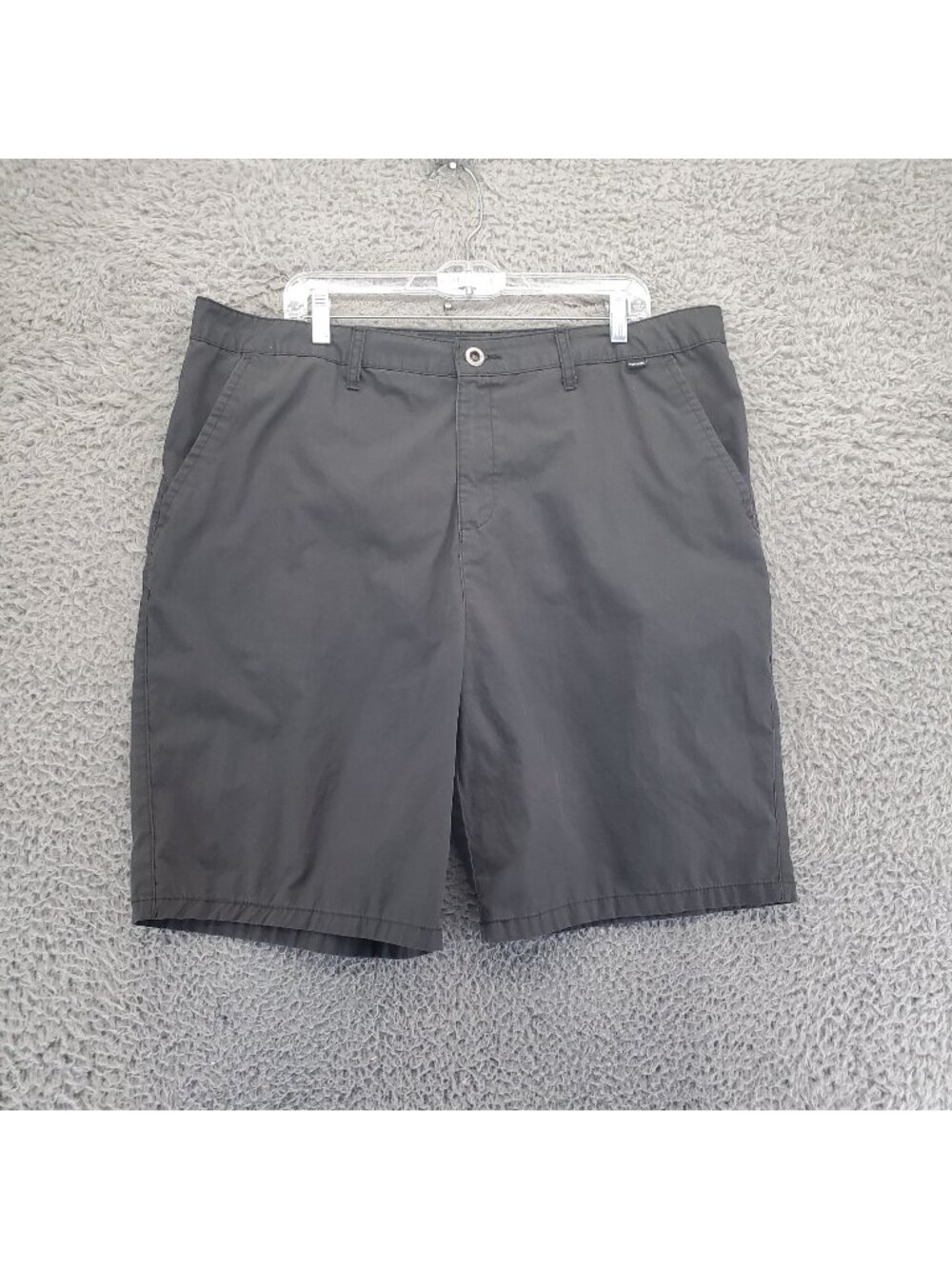 Hurley Shorts Mens 38 Gray Classic Flat Front  Chino *Read*